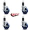 Service Caster 4'' Solid Poly Swivel 1-5/8'' Expanding Stem Caster Set with Brake, 4PK SCC-EX20S414-SPUS-TLB-158-4 - alternate 3